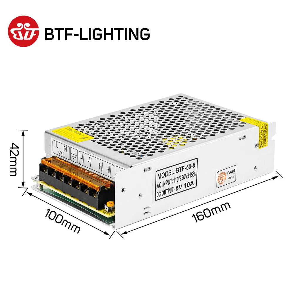 DC5V 2A 3A 4A 5A 8A 10A 12A 20A 30A 40A 60A Switch LED Power Supply Transformers Adapter WS2812B WS2801 SK6812 SK9822 LED Strip